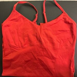 Colsie Red Ribbed Bodysuit Adjustable Straps